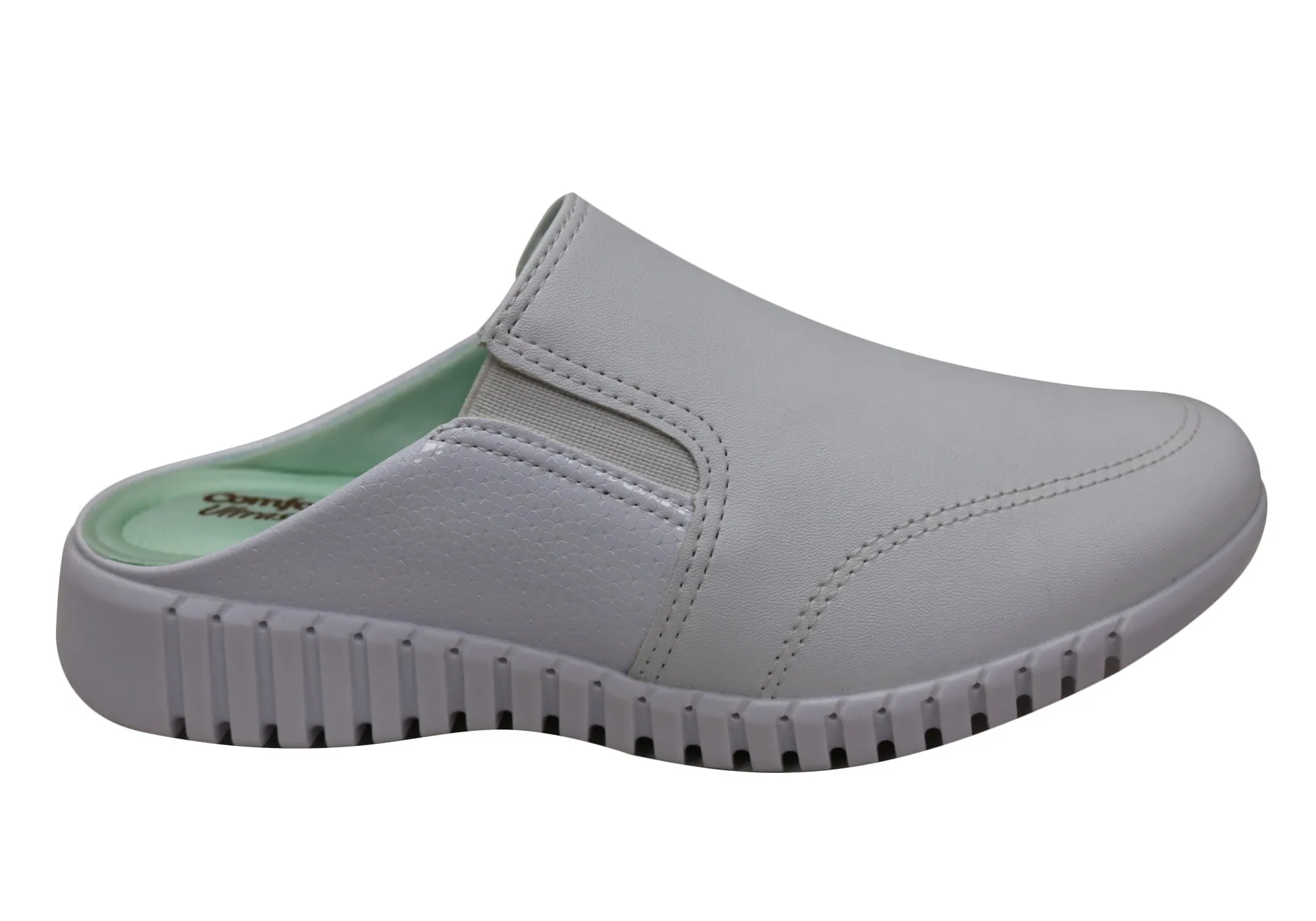 Comfortflex Tanya Damen Bequeme Geschlossene Zehen Offene Fersen Pantoffeln Comfortflex Schuhe
