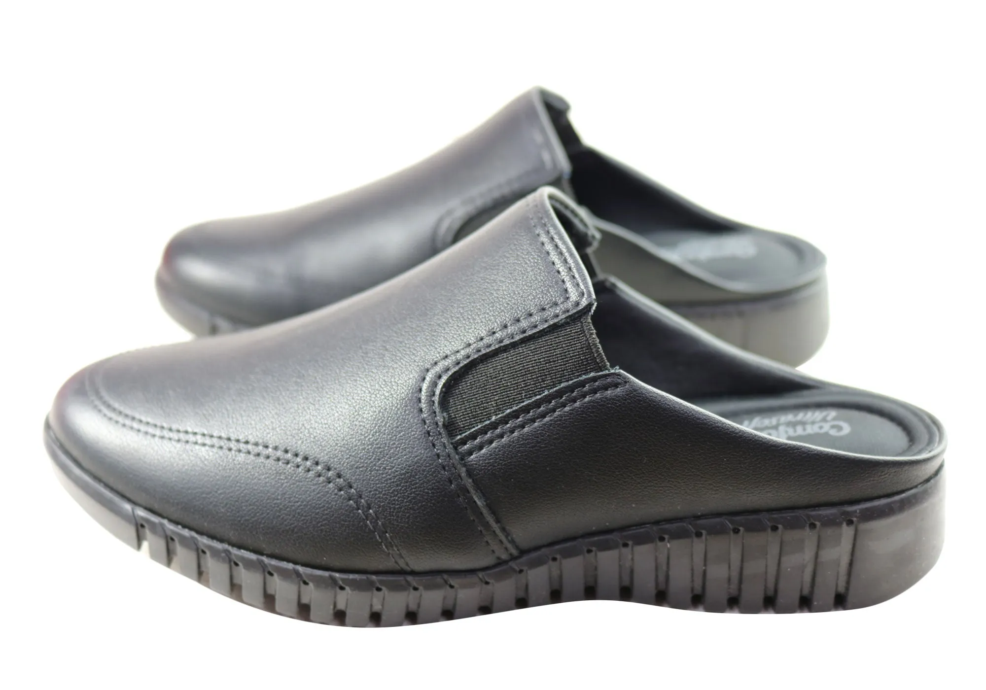 Comfortflex Tanya Damen Bequeme Geschlossene Zehen Offene Fersen Pantoffeln Comfortflex Schuhe
