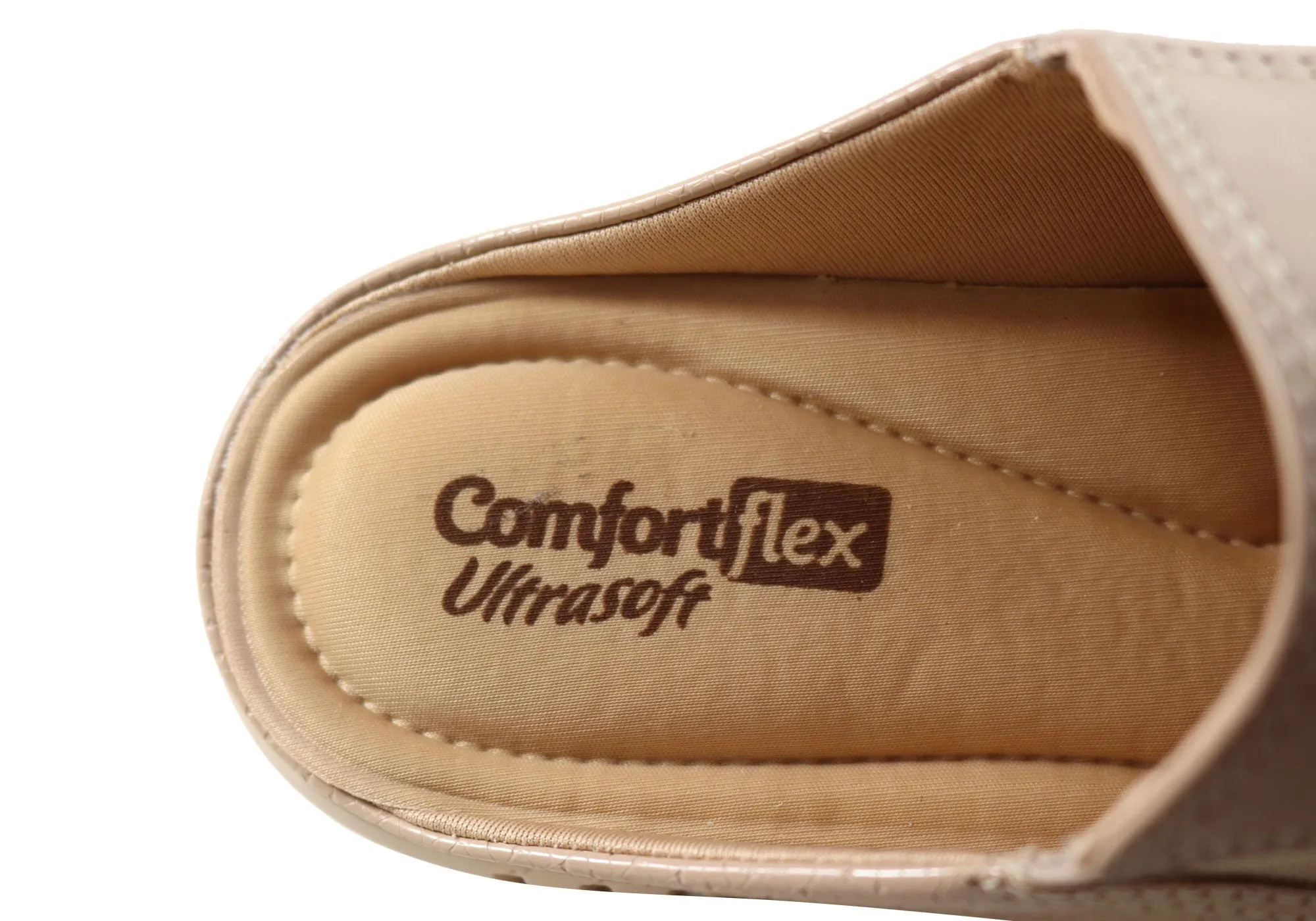 Comfortflex Tanya Damen Bequeme Geschlossene Zehen Offene Fersen Pantoffeln Comfortflex Schuhe