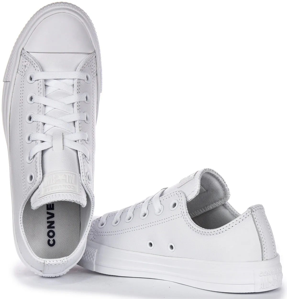Converse All Star Low 136823C in weißen Lederschuhen Converse