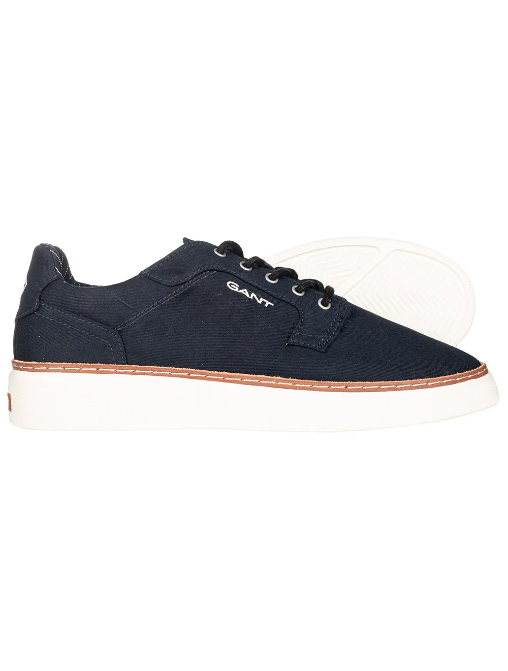 Marineblaue Sneakers aus Baumwollköper