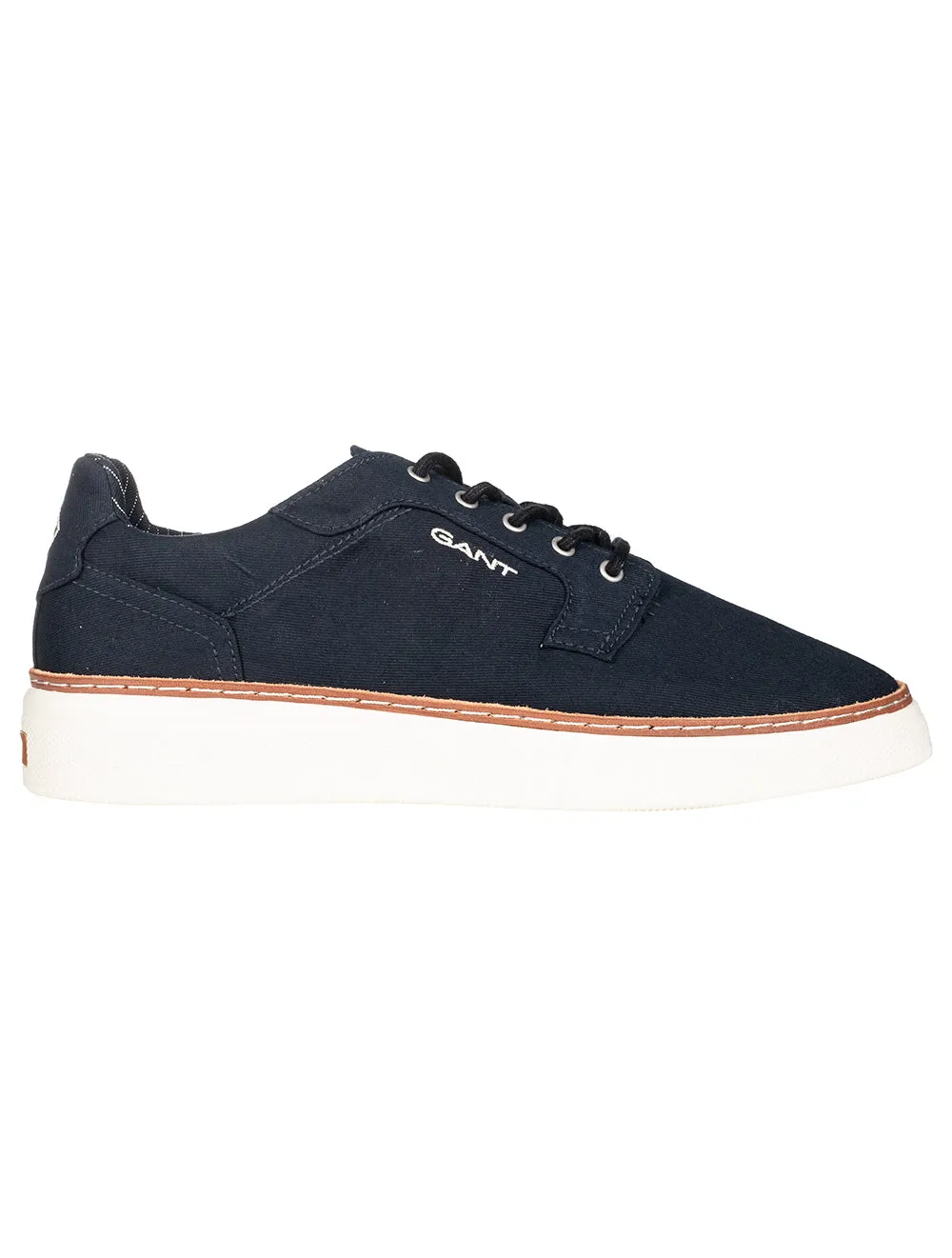 Marineblaue Sneakers aus Baumwollköper