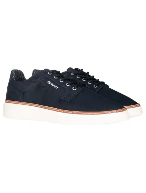Marineblaue Sneakers aus Baumwollköper