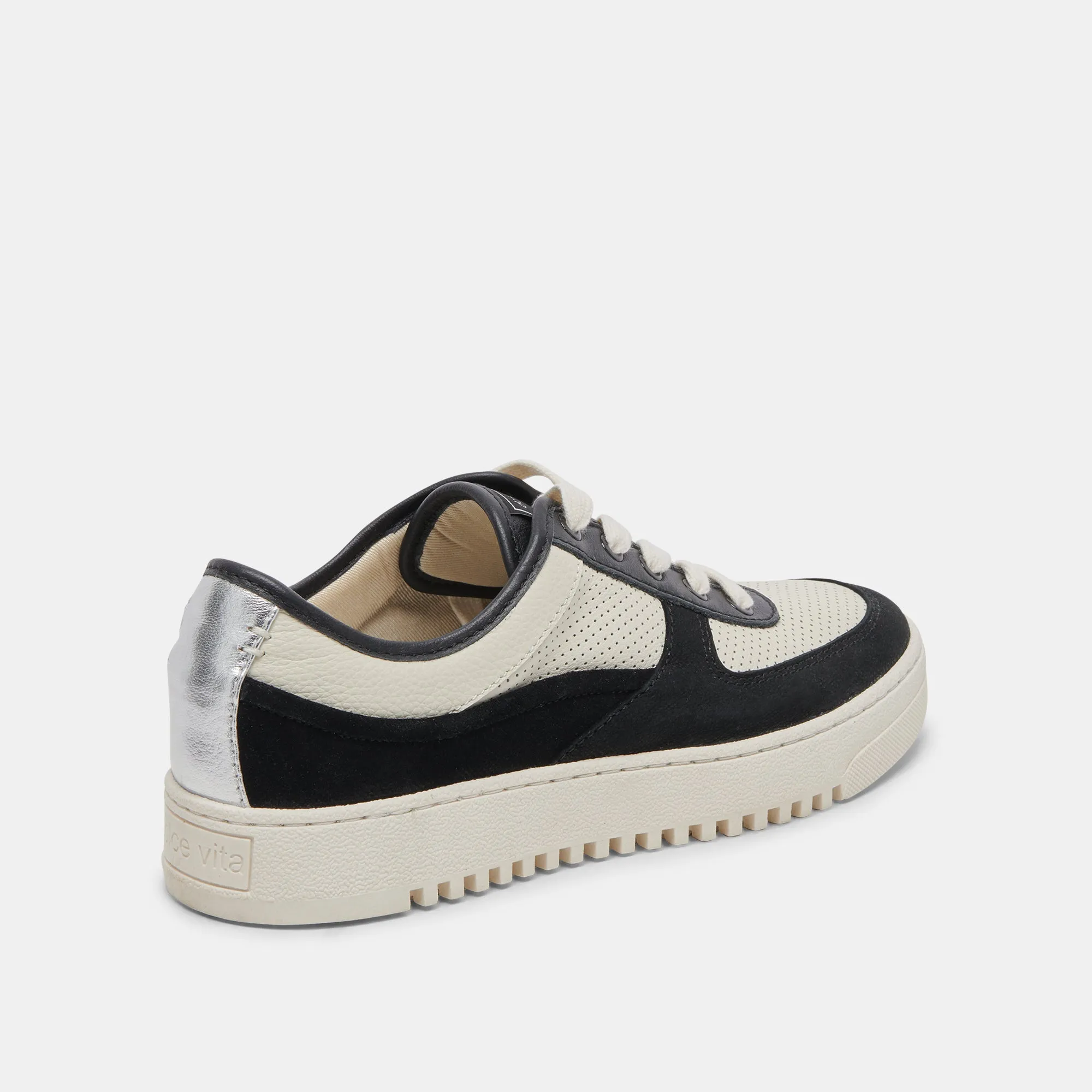 CYRIL SNEAKERS SCHWARZ WEIß LEDER