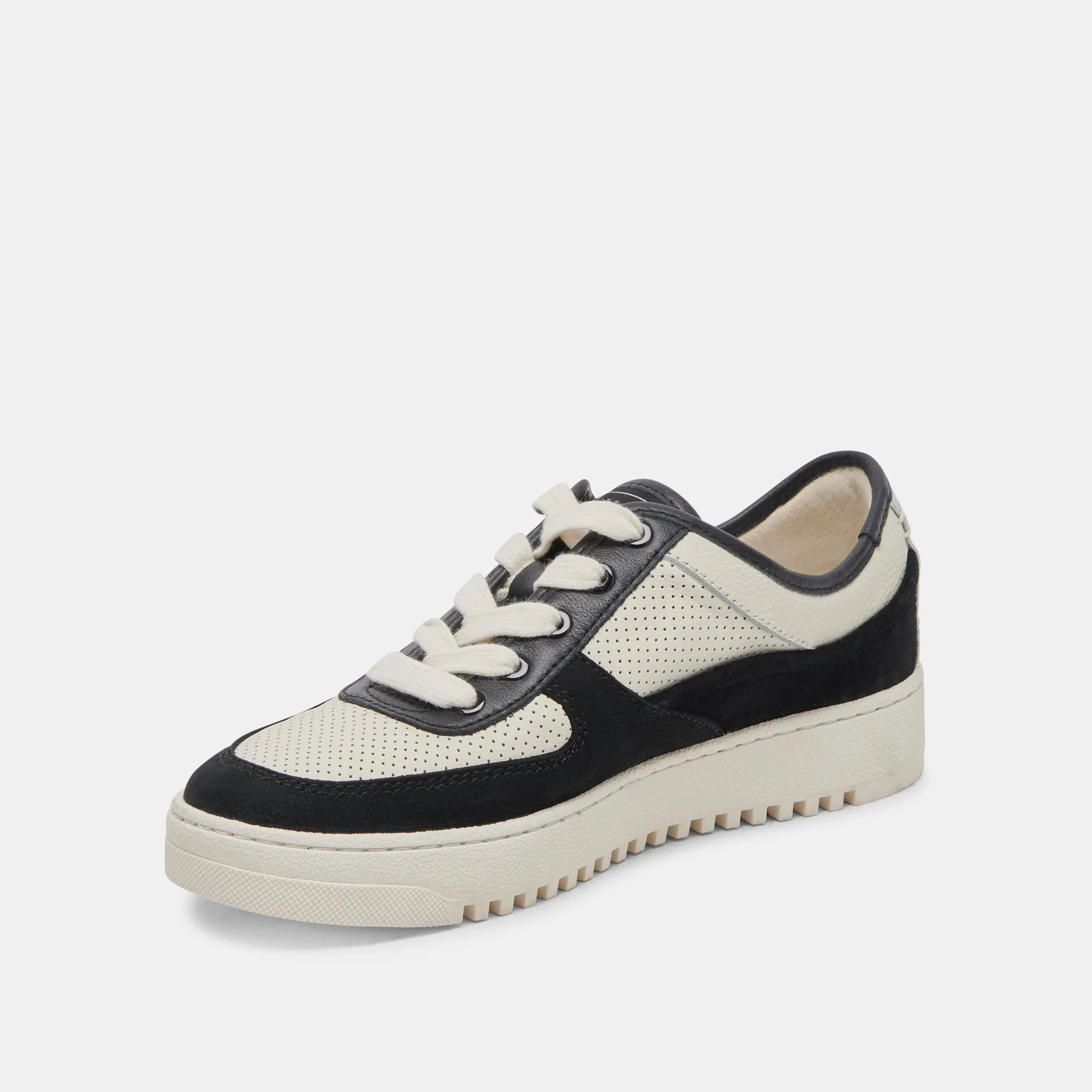 CYRIL SNEAKERS SCHWARZ WEIß LEDER