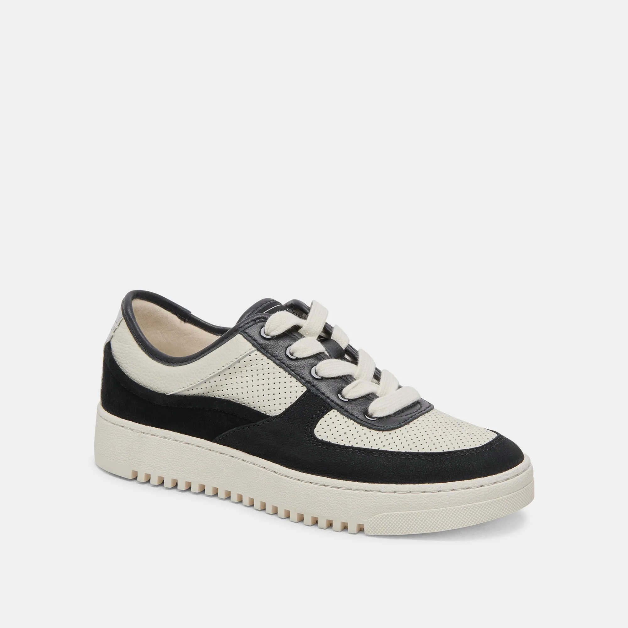 CYRIL SNEAKERS SCHWARZ WEIß LEDER