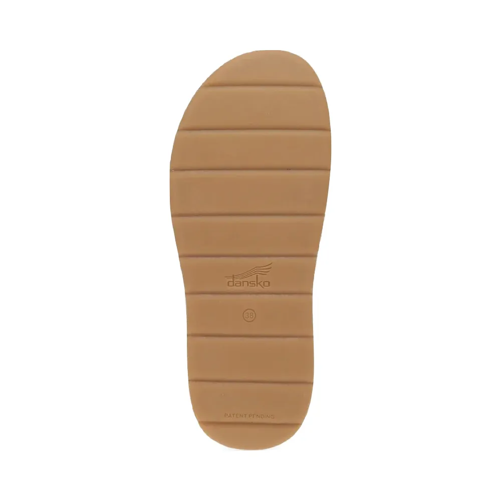 Dansko Damen Bridget Leder Plateau-Sandale in Pflaumenfarbenem Wildleder