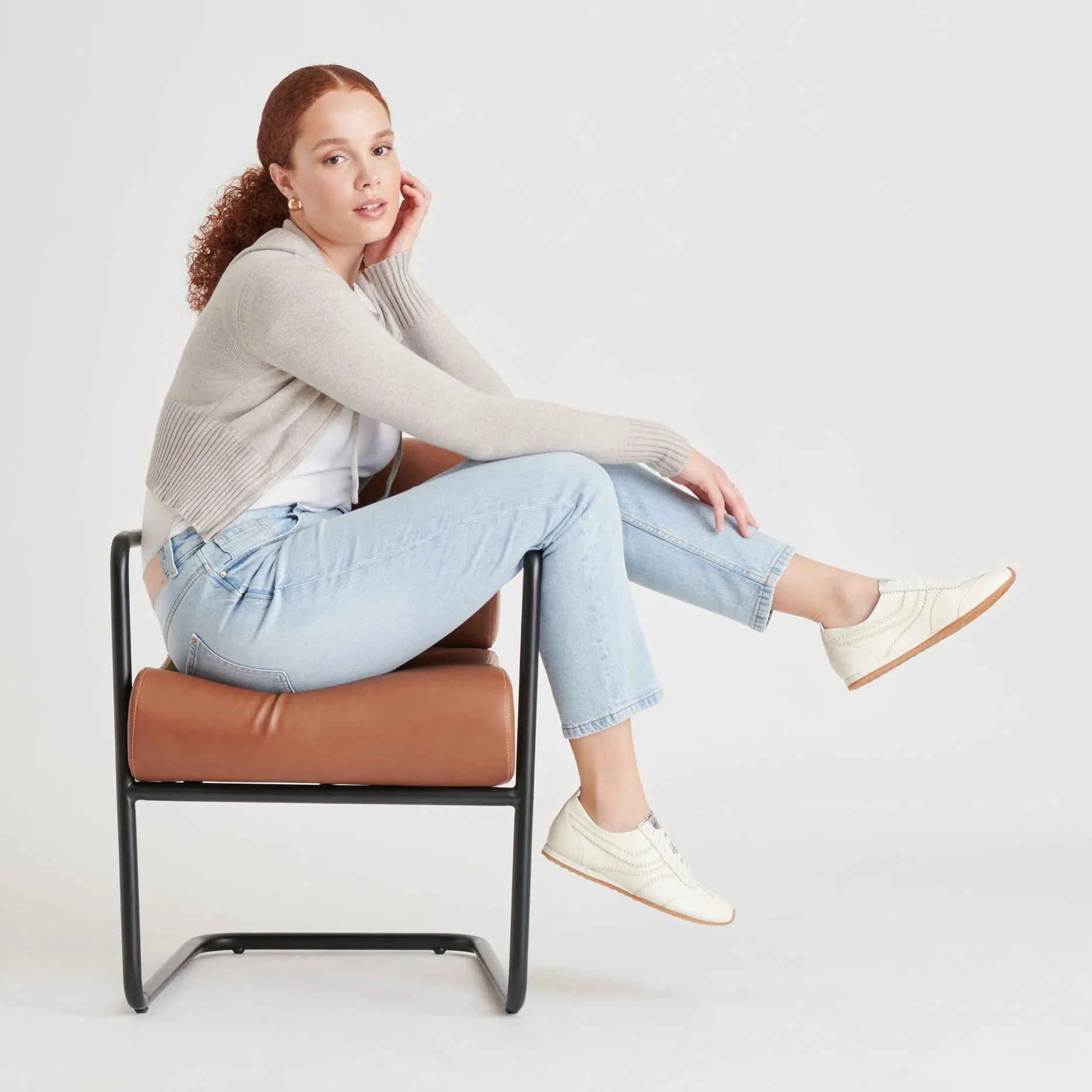 DELANY SNEAKER IN OFF-WHITE LEDER