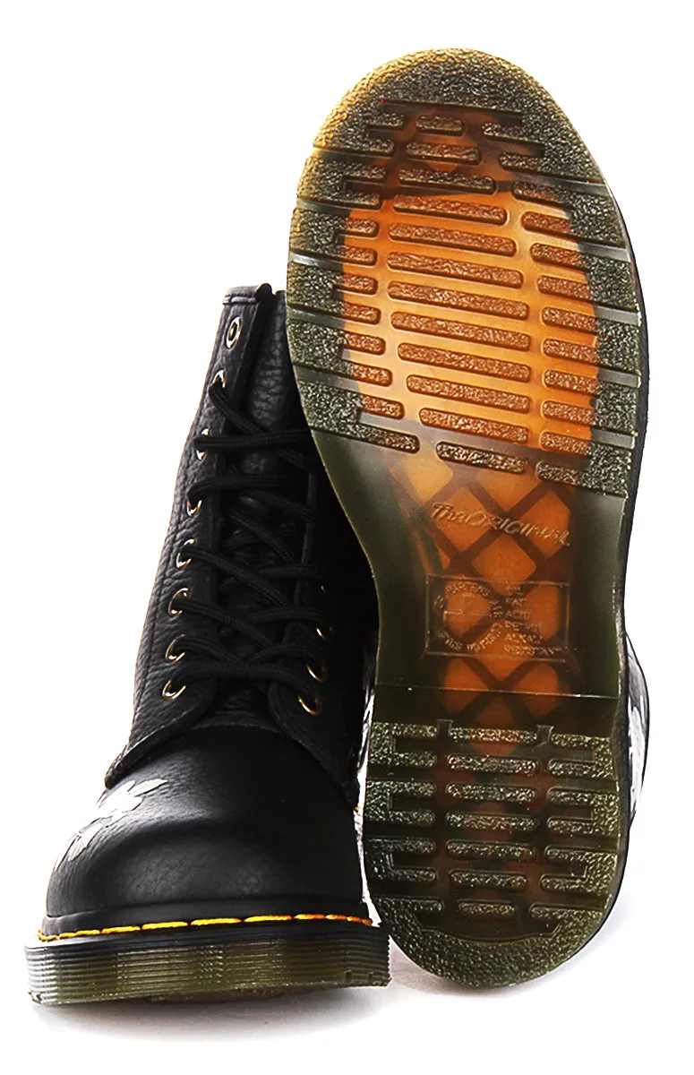 Dr. Martens 1460 Verblühte Blume in Schwarz für Damen Schuhe Dr. Martens