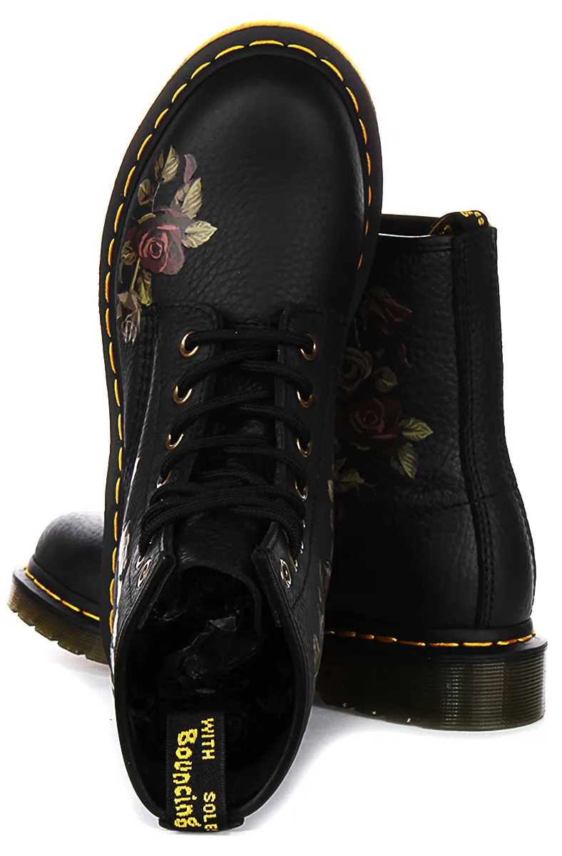 Dr. Martens 1460 Verblühte Blume in Schwarz für Damen Schuhe Dr. Martens