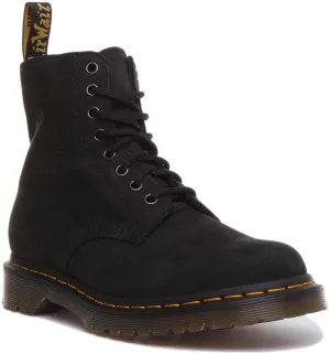 Dr. Martens 1460 Pascal in schwarzem, wasserabweisendem Milled-Leder