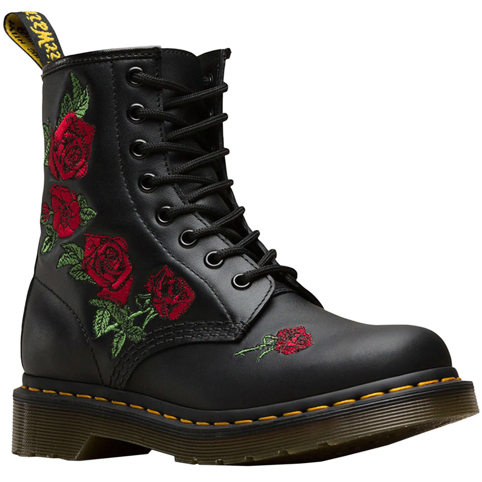 Dr. Martens 1460 Vonda Blumenrose Leder Knöchelstiefel für Damen