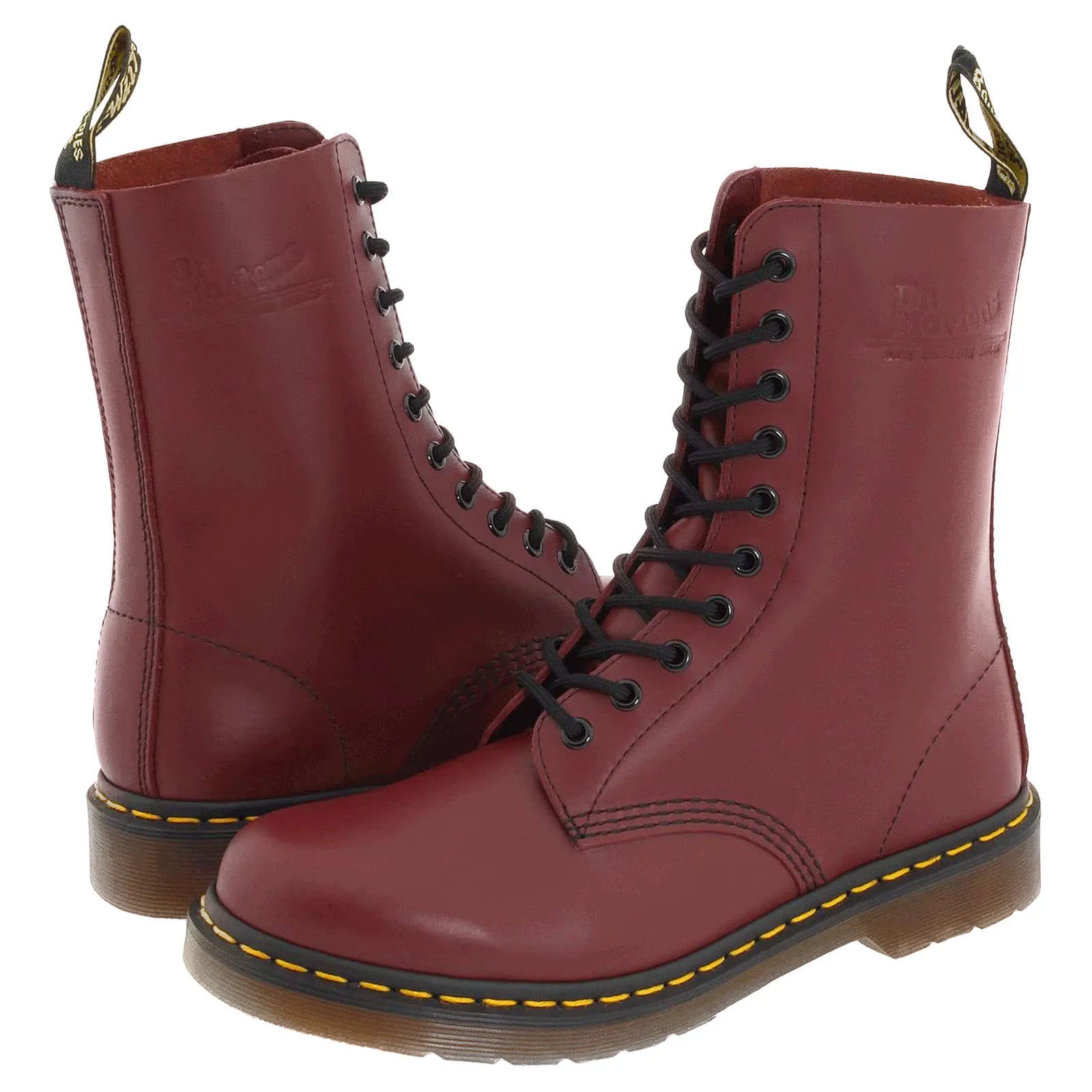 Dr. Martens 1490 Glattleder Unisex Hohe Schnürstiefel