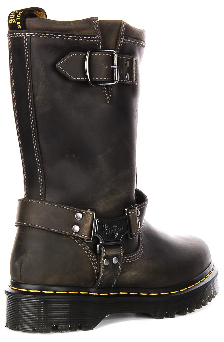 Dr. Martens Anistone Hi Biker Boots in grauen Schuhen Dr. Martens