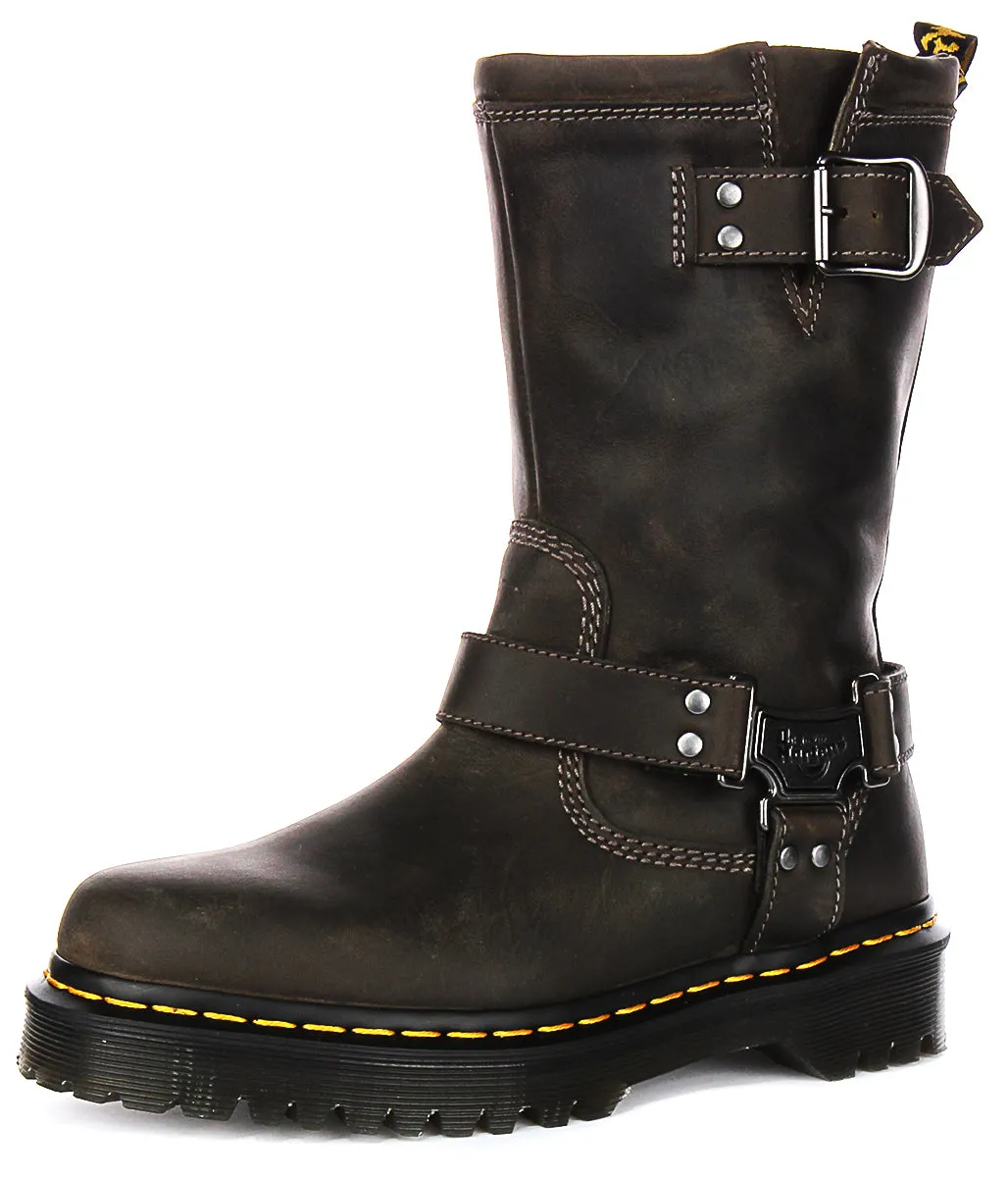 Dr. Martens Anistone Hi Biker Boots in grauen Schuhen Dr. Martens