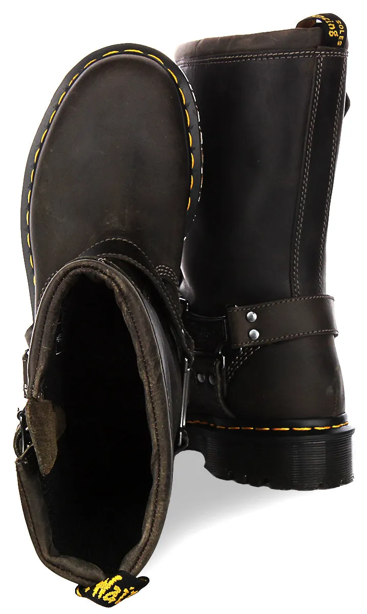 Dr. Martens Anistone Hi Biker Boots in grauen Schuhen Dr. Martens