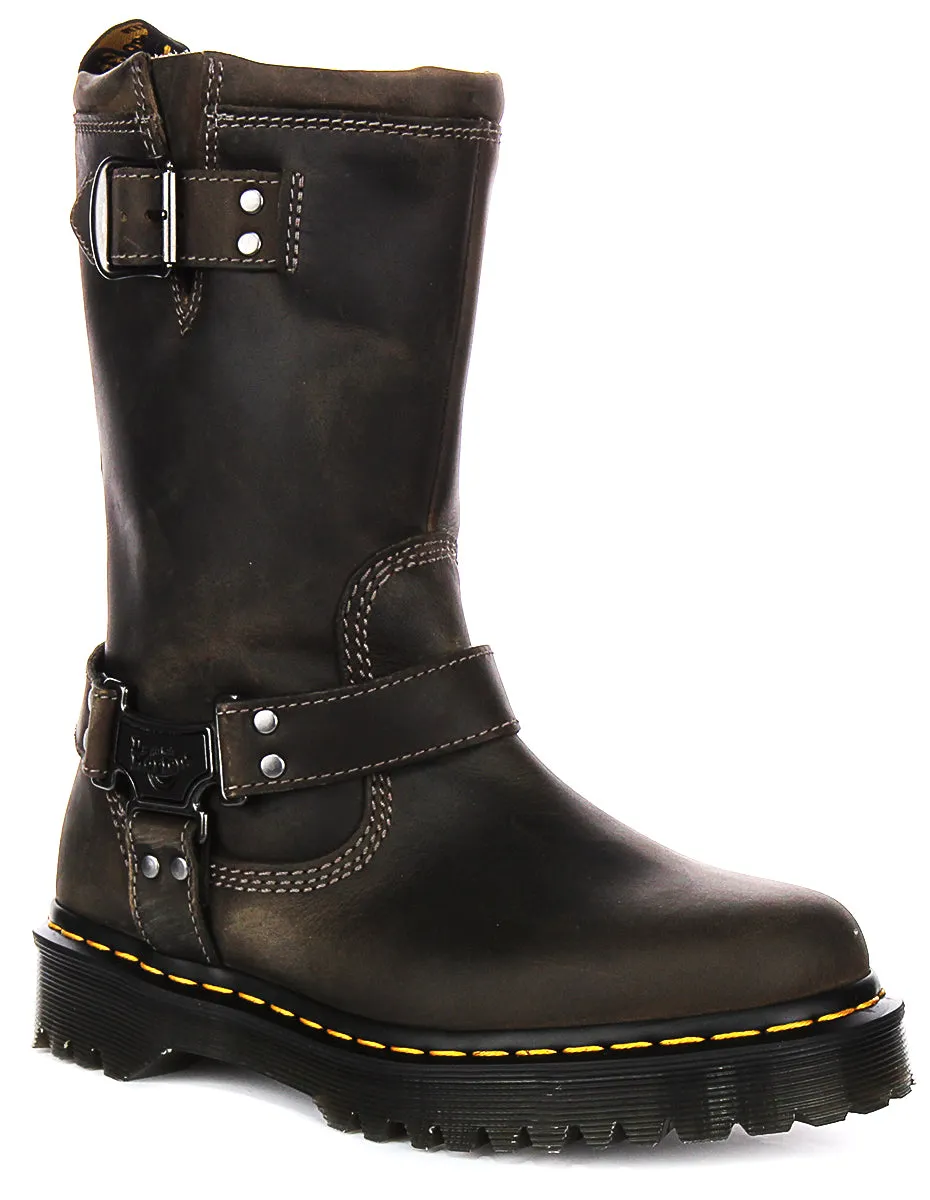 Dr. Martens Anistone Hi Biker Boots in grauen Schuhen Dr. Martens