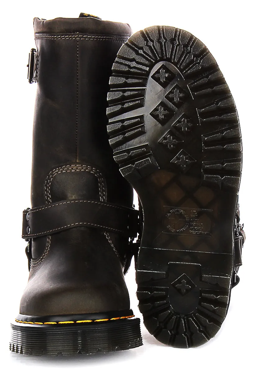 Dr. Martens Anistone Hi Biker Boots in grauen Schuhen Dr. Martens