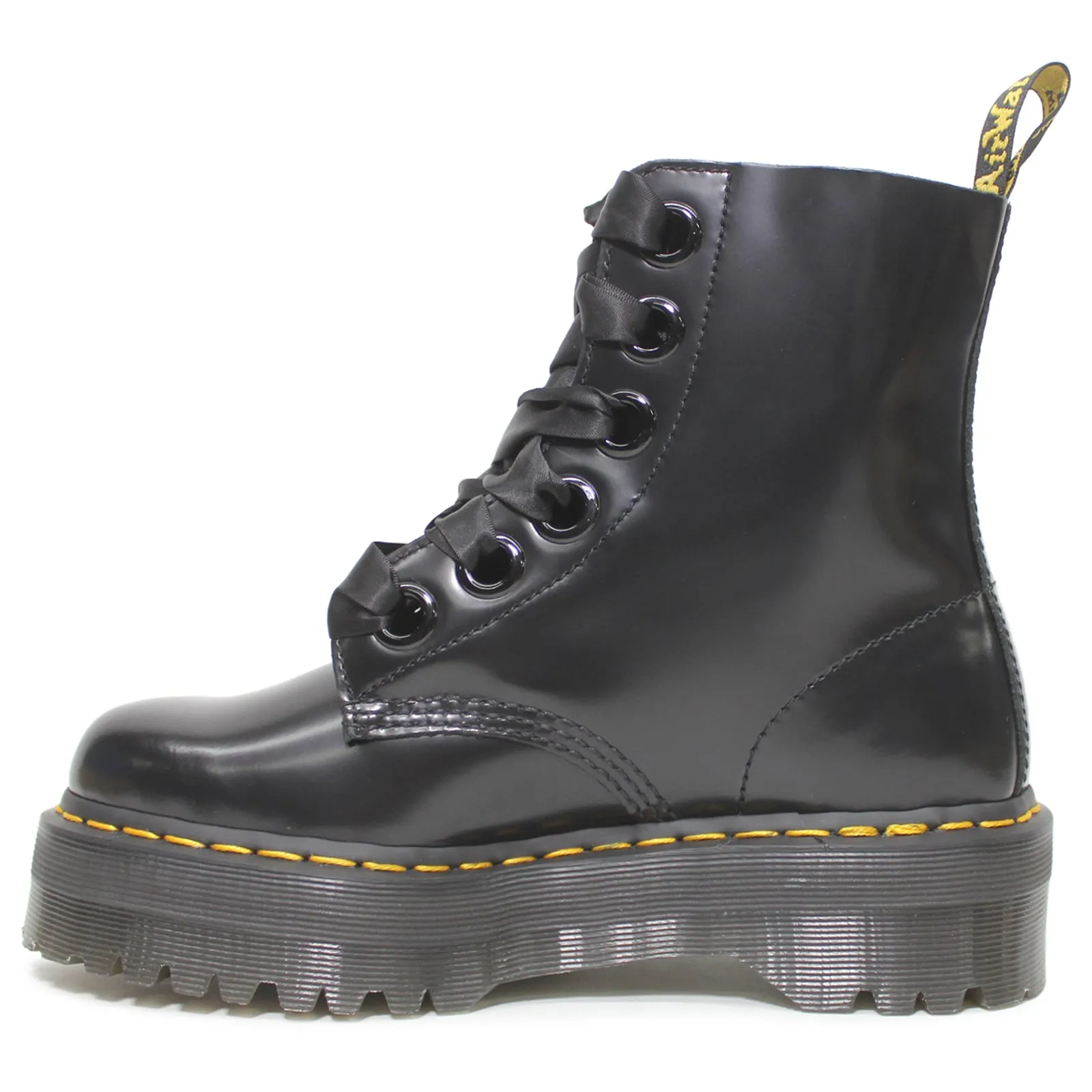 Dr. Martens Molly Plateaustiefel für Damen aus glattem Vollrindleder