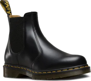 Dr. Martens Chelsea-Stiefel mit gelber Naht aus glattem Leder