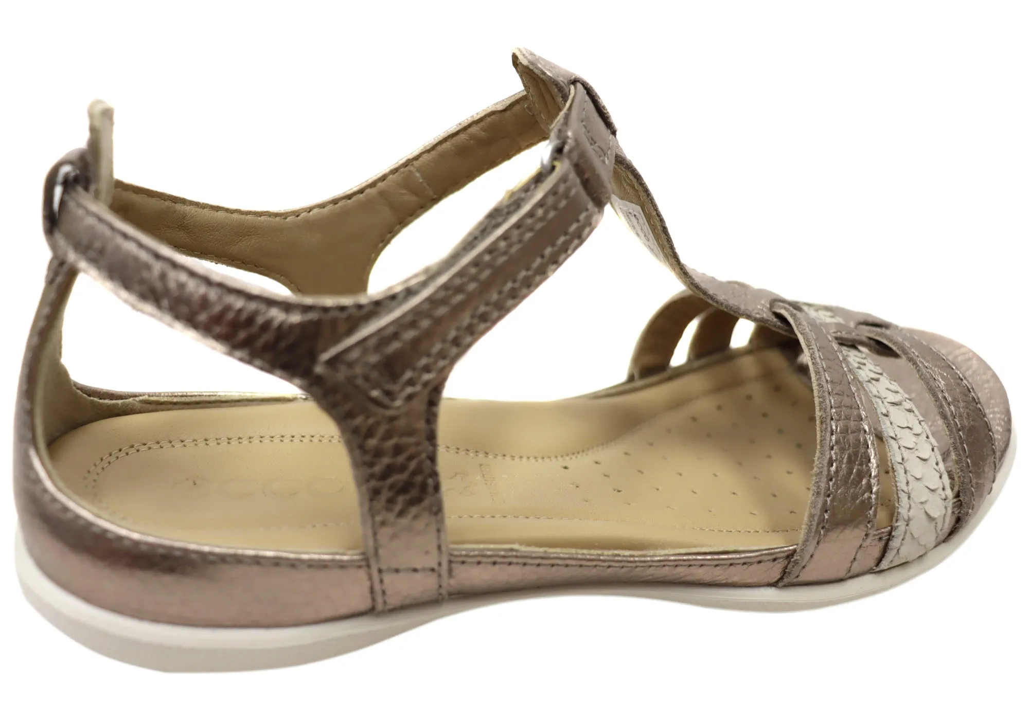 ECCO Flash T Riemchen Damen Bequeme Ledersandalen ECCO Schuhe