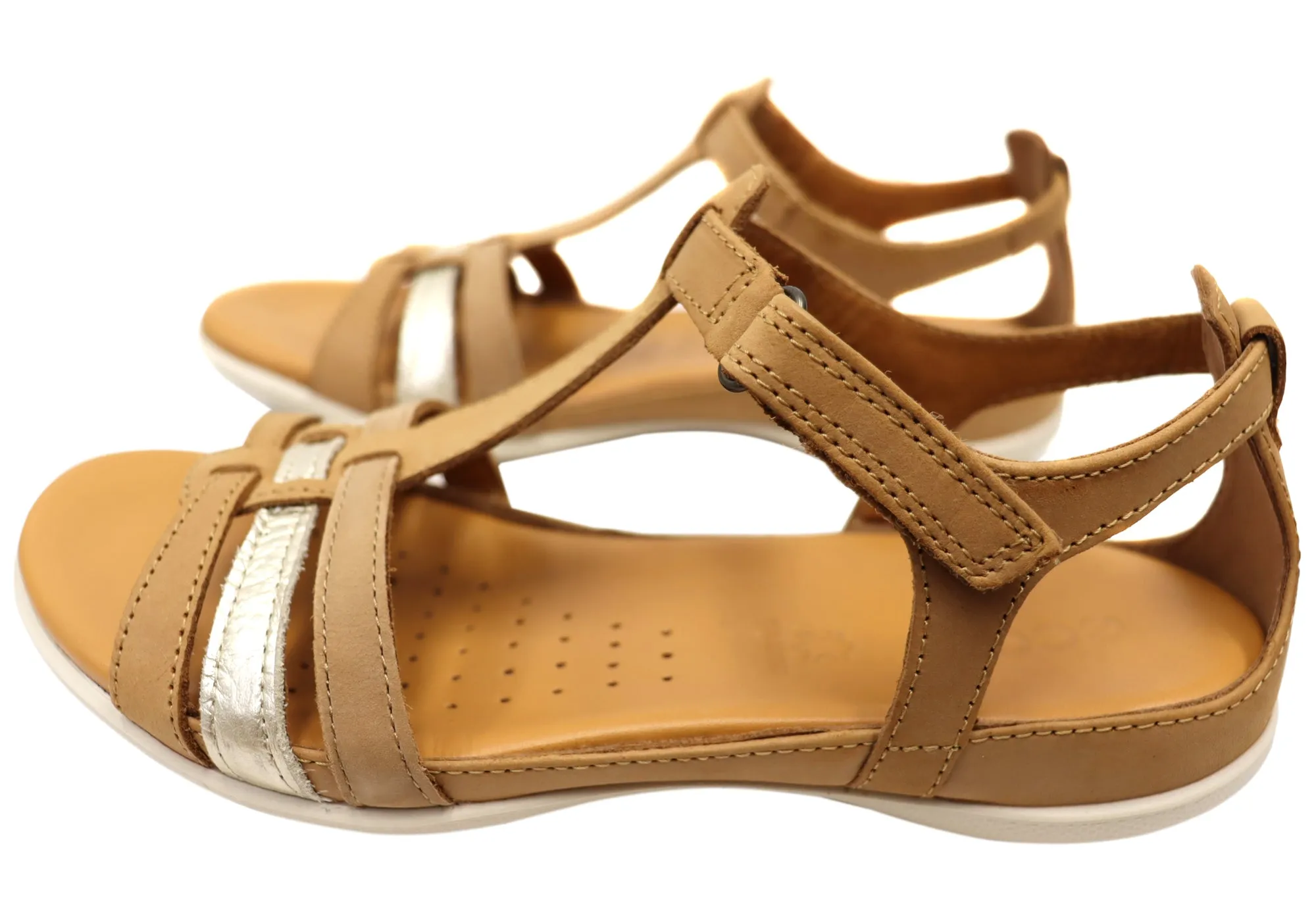 ECCO Flash T Riemchen Damen Bequeme Ledersandalen ECCO Schuhe