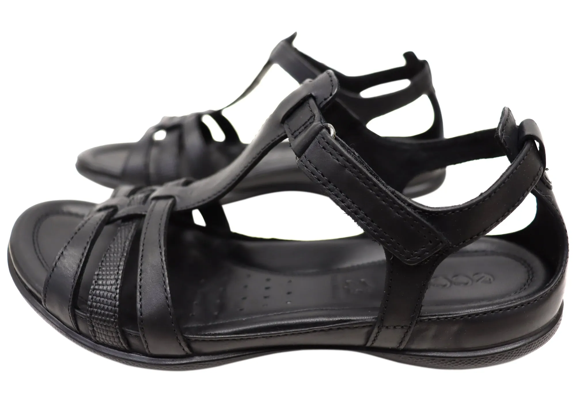 ECCO Flash T Riemchen Damen Bequeme Ledersandalen ECCO Schuhe