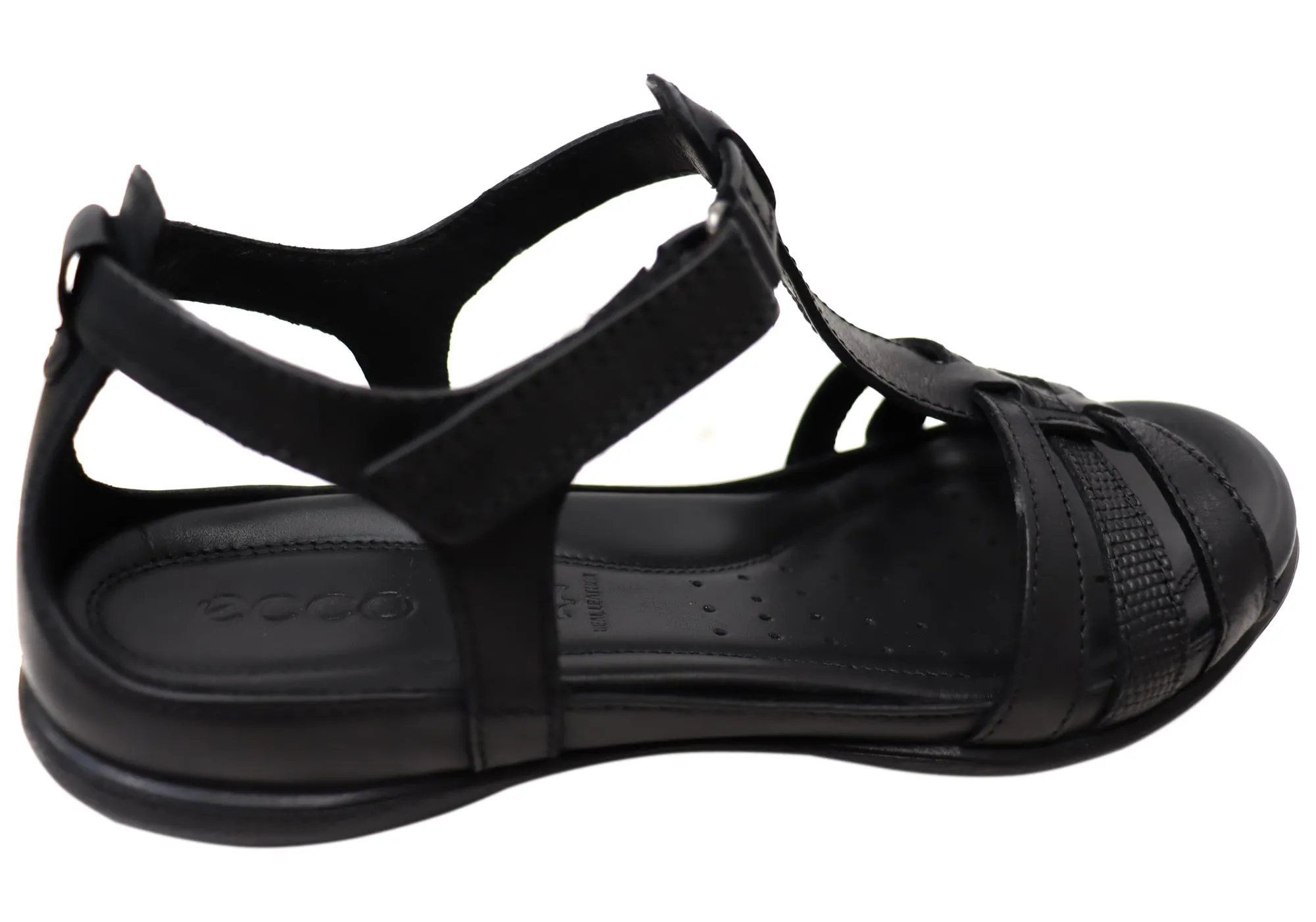 ECCO Flash T Riemchen Damen Bequeme Ledersandalen ECCO Schuhe