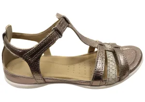 ECCO Flash T Riemchen Damen Bequeme Ledersandalen ECCO Schuhe