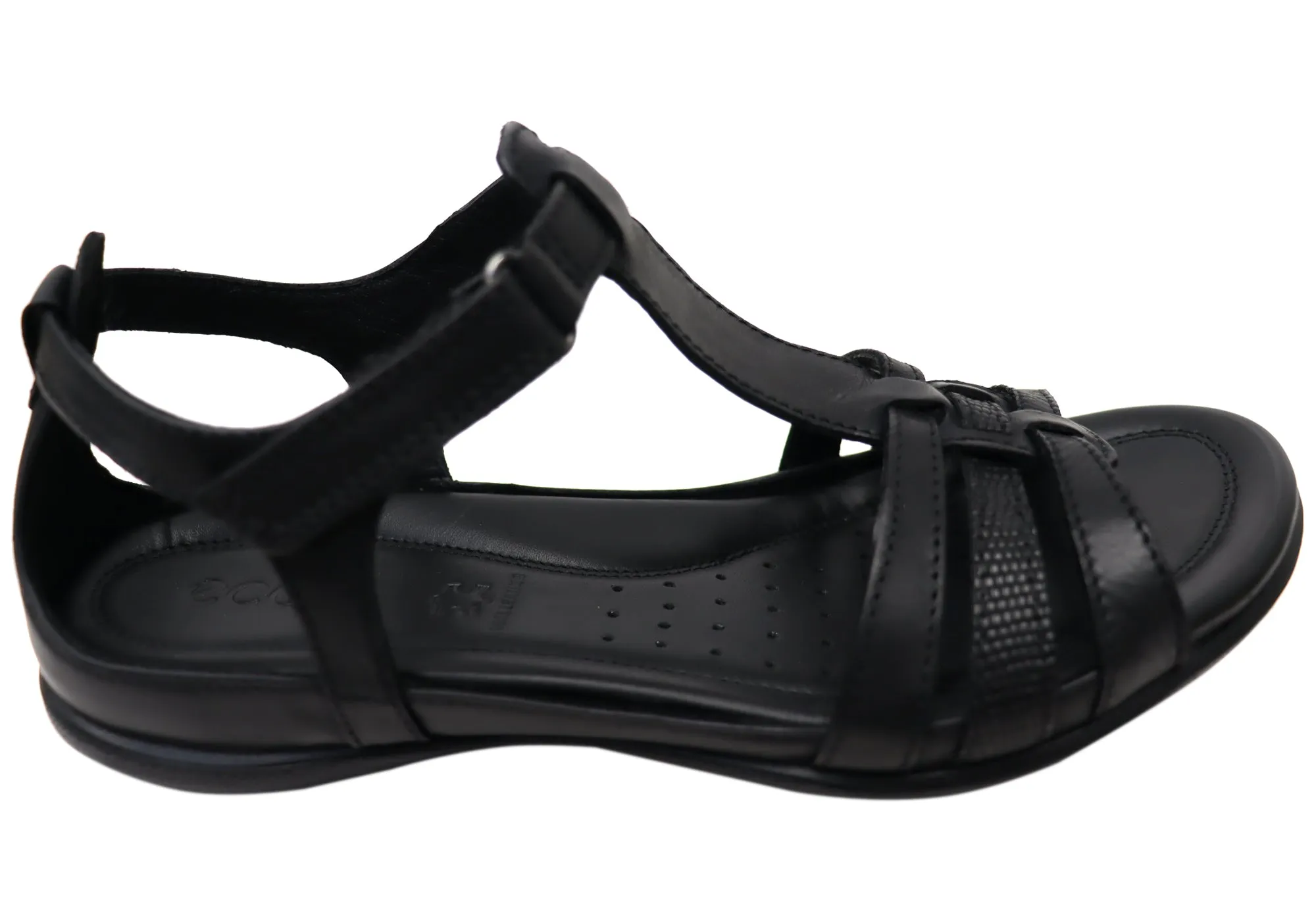 ECCO Flash T Riemchen Damen Bequeme Ledersandalen ECCO Schuhe