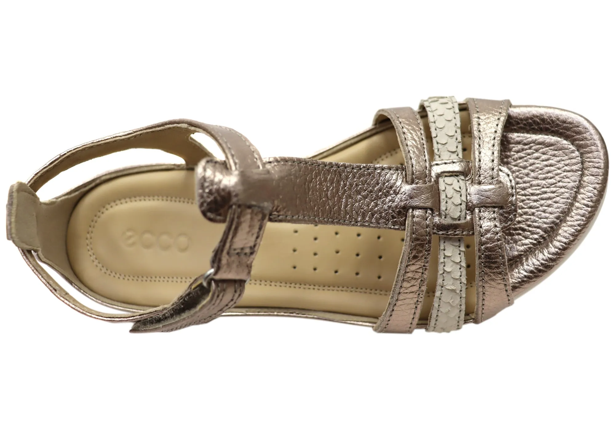 ECCO Flash T Riemchen Damen Bequeme Ledersandalen ECCO Schuhe