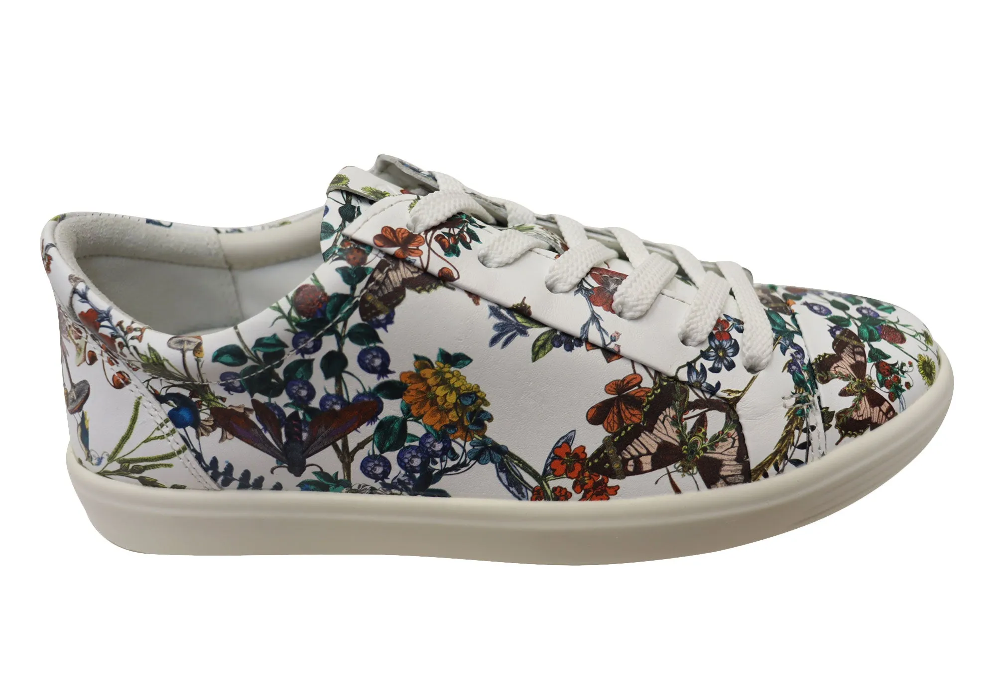 ECCO Damen Soft 7 Bequeme Leder Casual Schnürschuhe Sneakers ECCO Schuhe