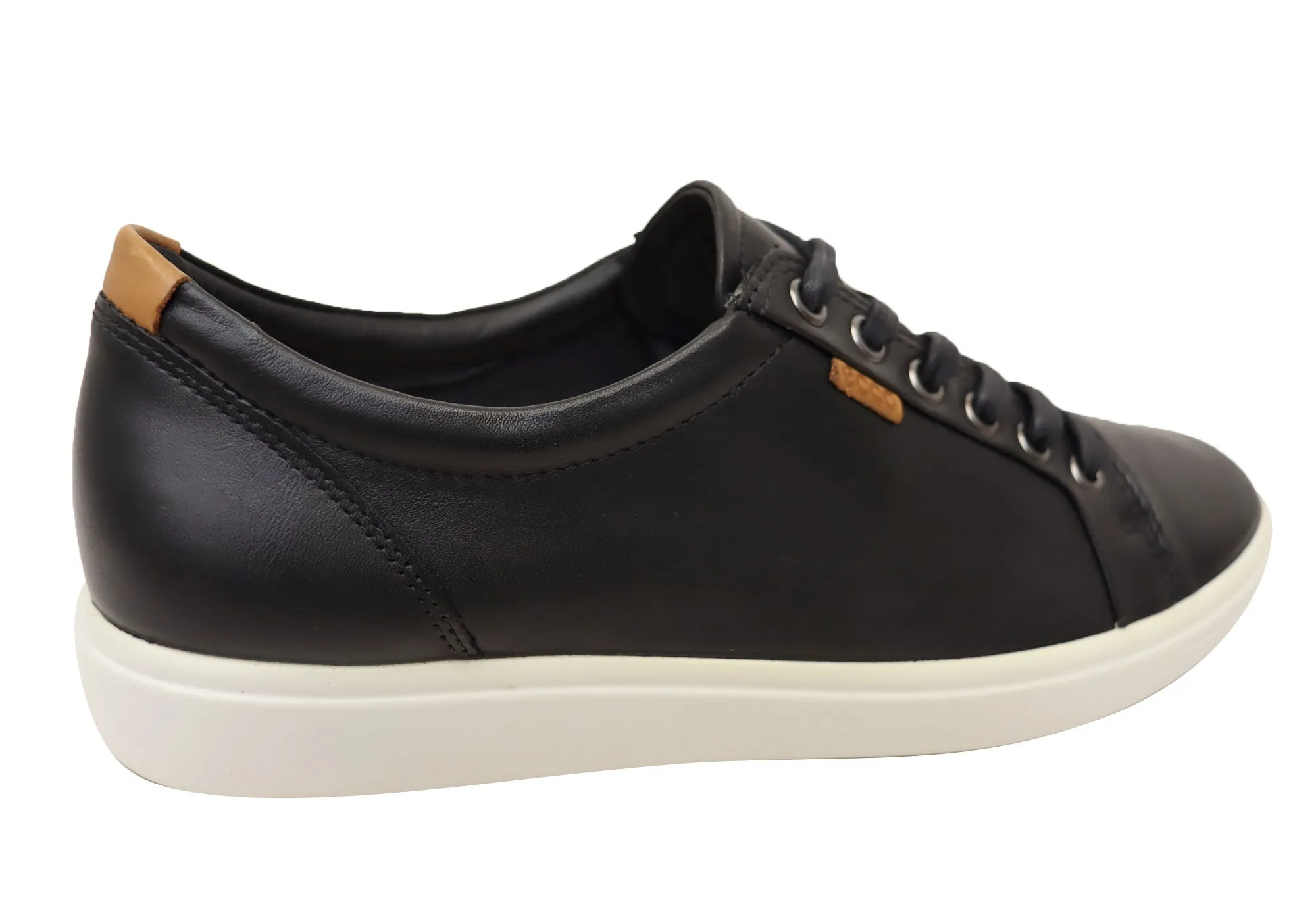 ECCO Damen Soft 7 Bequeme Leder Casual Schnürschuhe Sneakers ECCO Schuhe