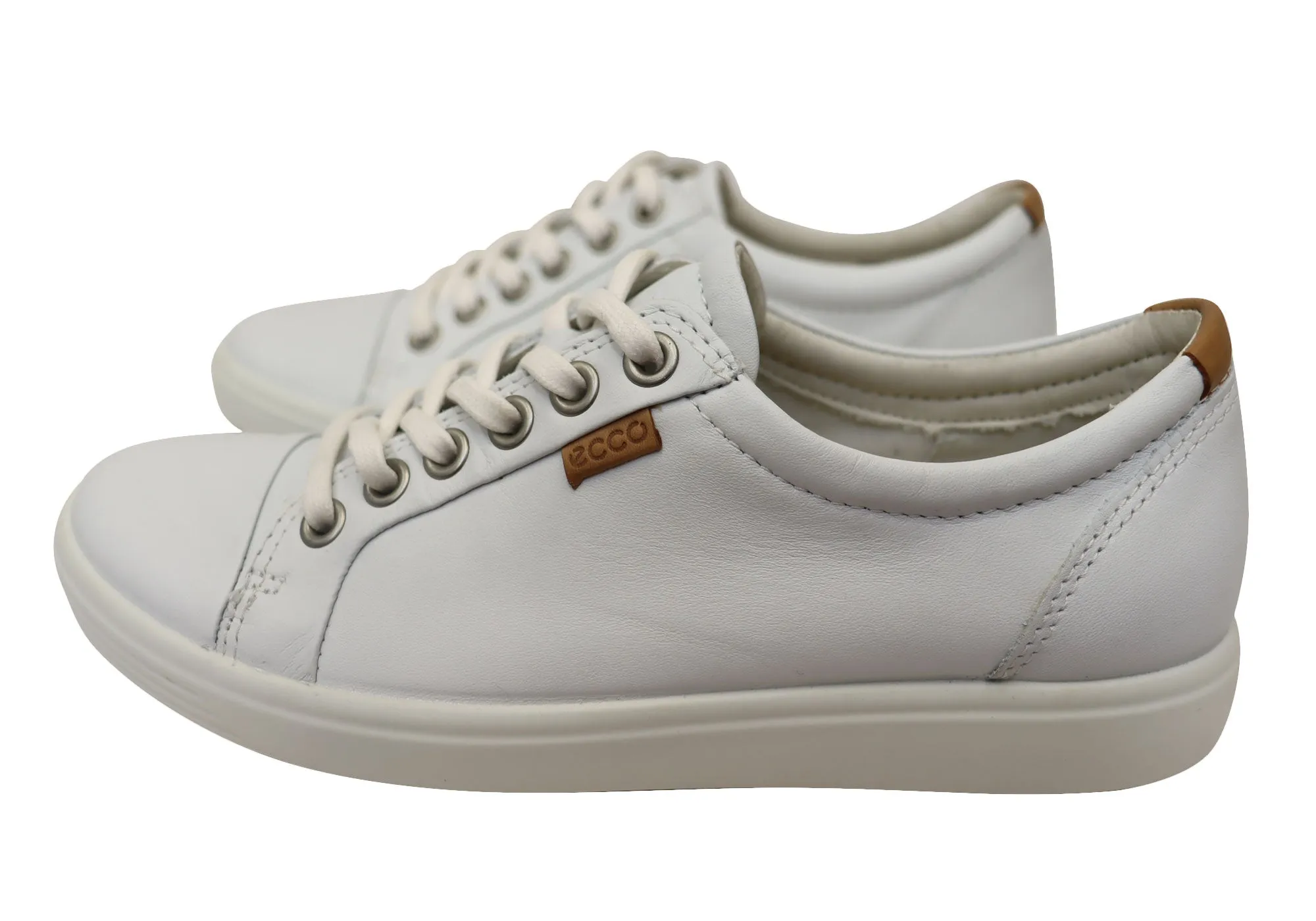 ECCO Damen Soft 7 Bequeme Leder Casual Schnürschuhe Sneakers ECCO Schuhe