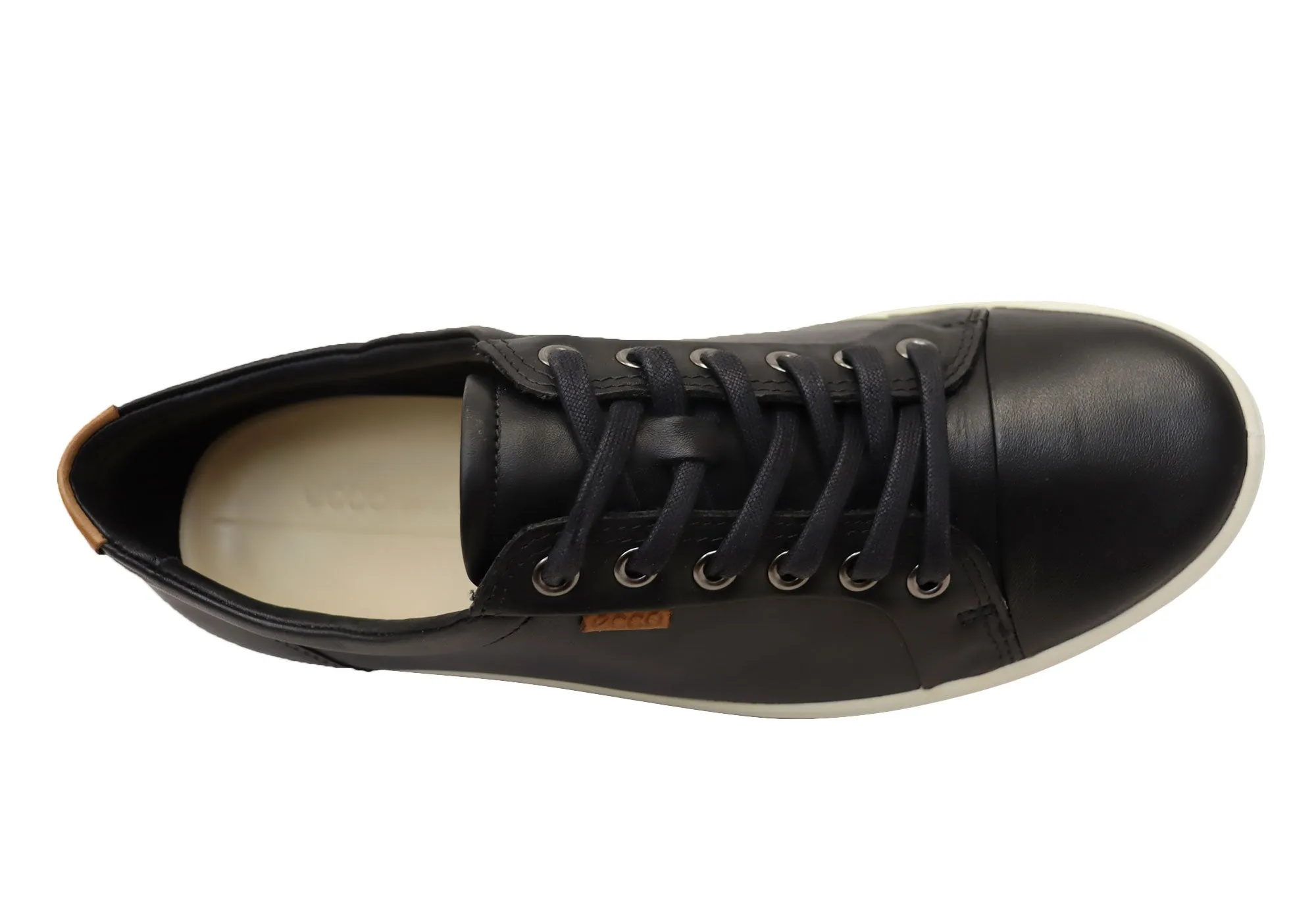 ECCO Damen Soft 7 Bequeme Leder Casual Schnürschuhe Sneakers ECCO Schuhe