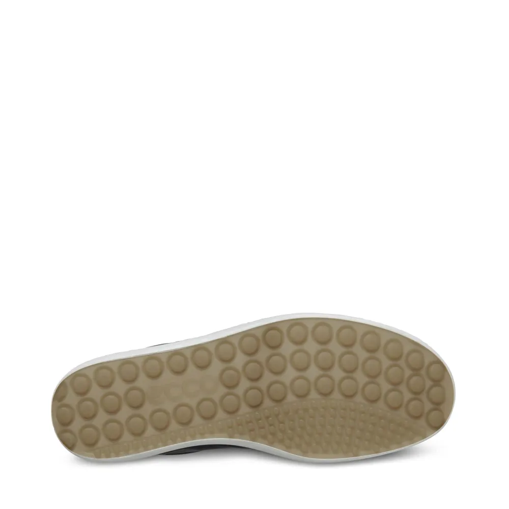 Ecco Damen Soft 7 Leder-Sneaker mit Schnürung in Schwarz