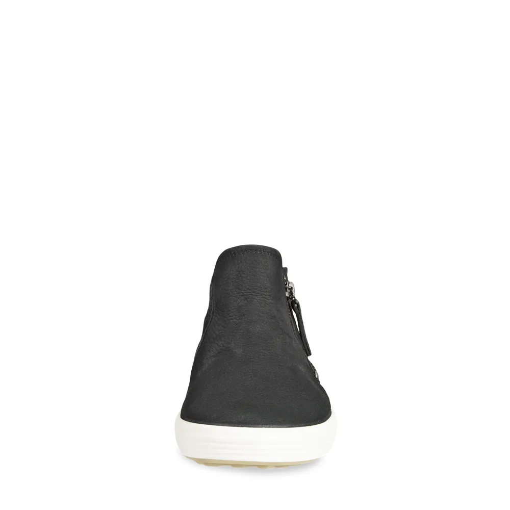 Ecco Damen Soft 7 Reißverschluss Bootie Sneaker in Schwarz