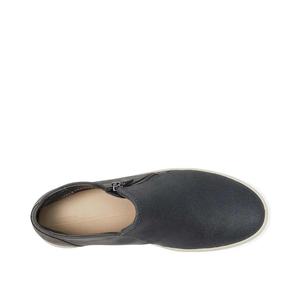 Ecco Damen Soft 7 Reißverschluss-Stiefelette in Silber Heavy/Magnet