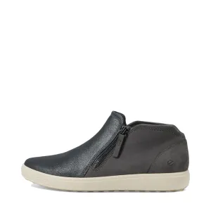 Ecco Damen Soft 7 Reißverschluss-Stiefelette in Silber Heavy/Magnet