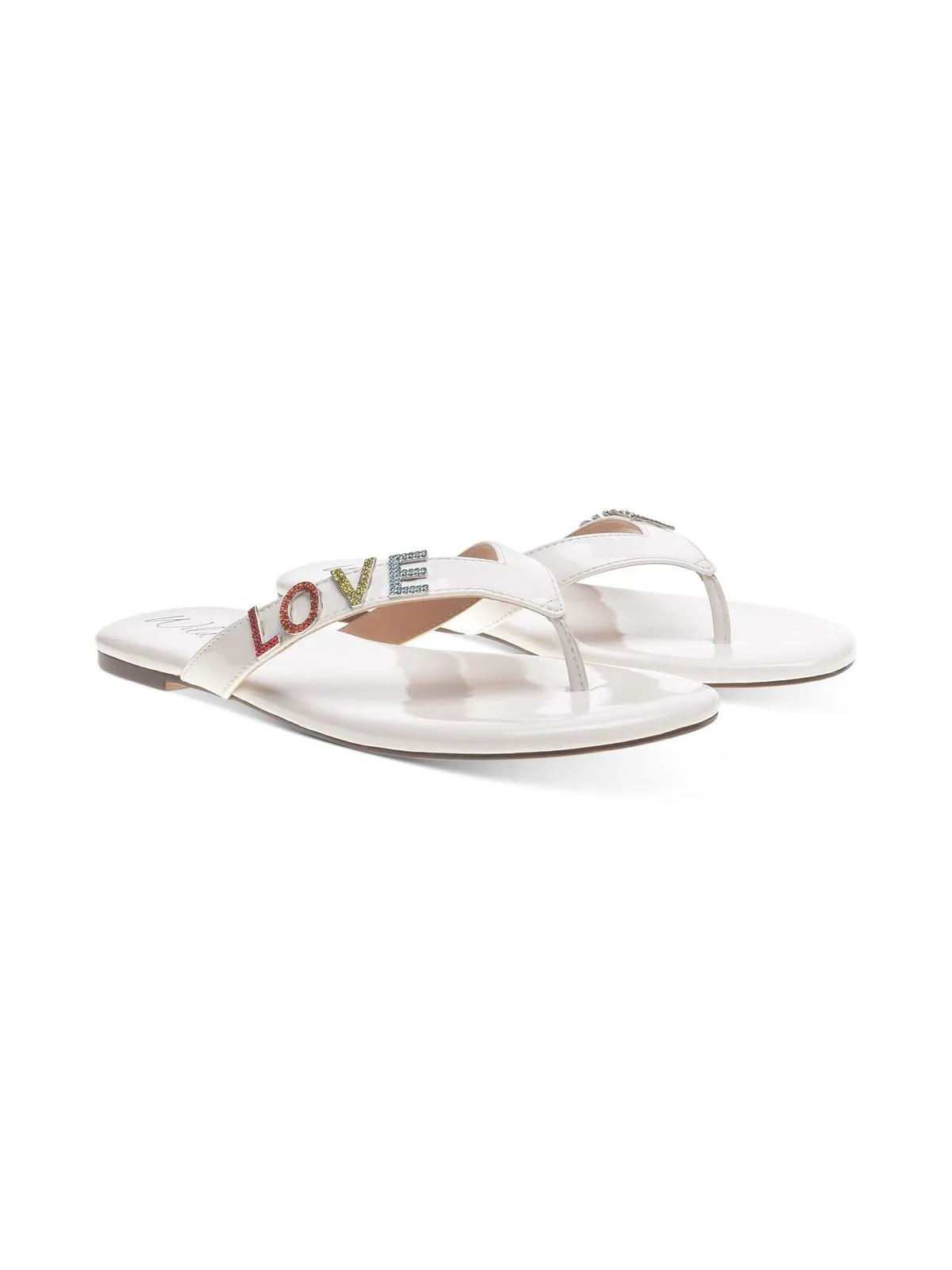 Fantasia Damen Lackverzierte Flache Sandalen Ecco Schuhe