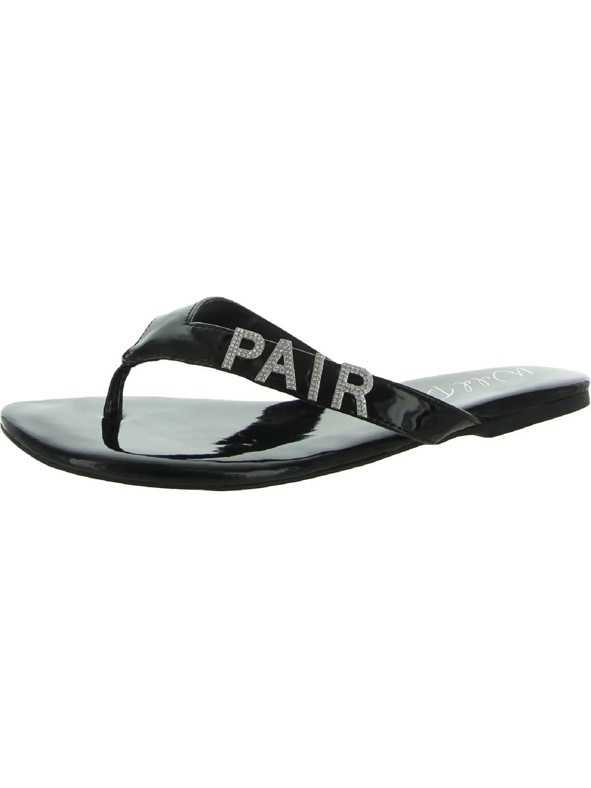 Fantasia Damen Lackverzierte Flache Sandalen Ecco Schuhe