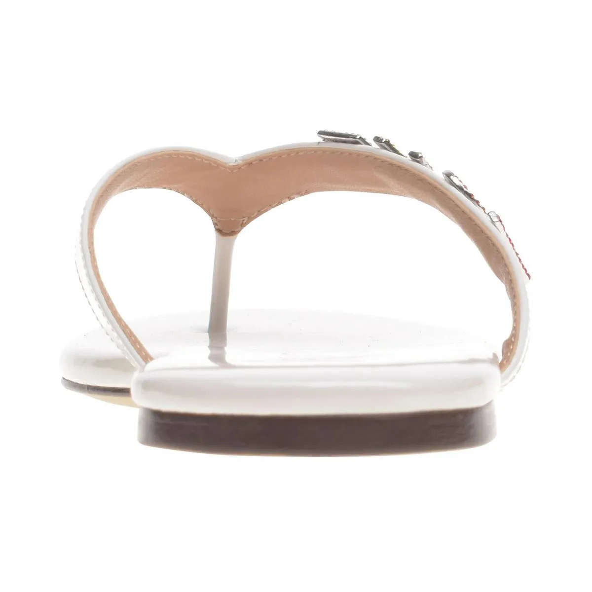 Fantasia Damen Lackverzierte Flache Sandalen Ecco Schuhe