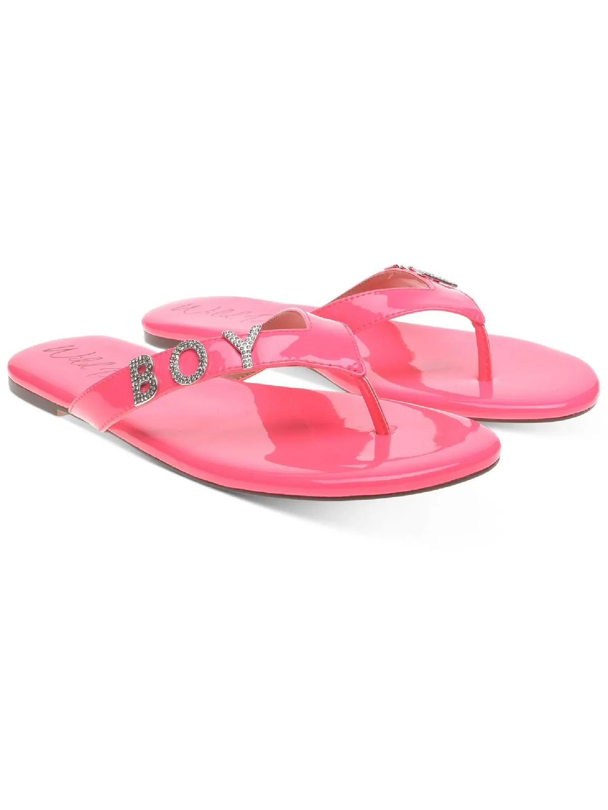 Fantasia Damen Lackverzierte Flache Sandalen Ecco Schuhe