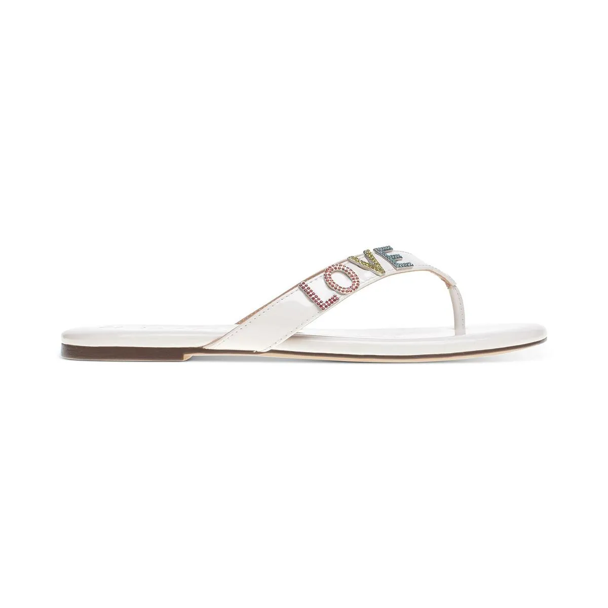 Fantasia Damen Lackverzierte Flache Sandalen Ecco Schuhe