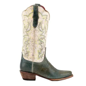 Ferrini Damen Candy Teal Leder-Sohle