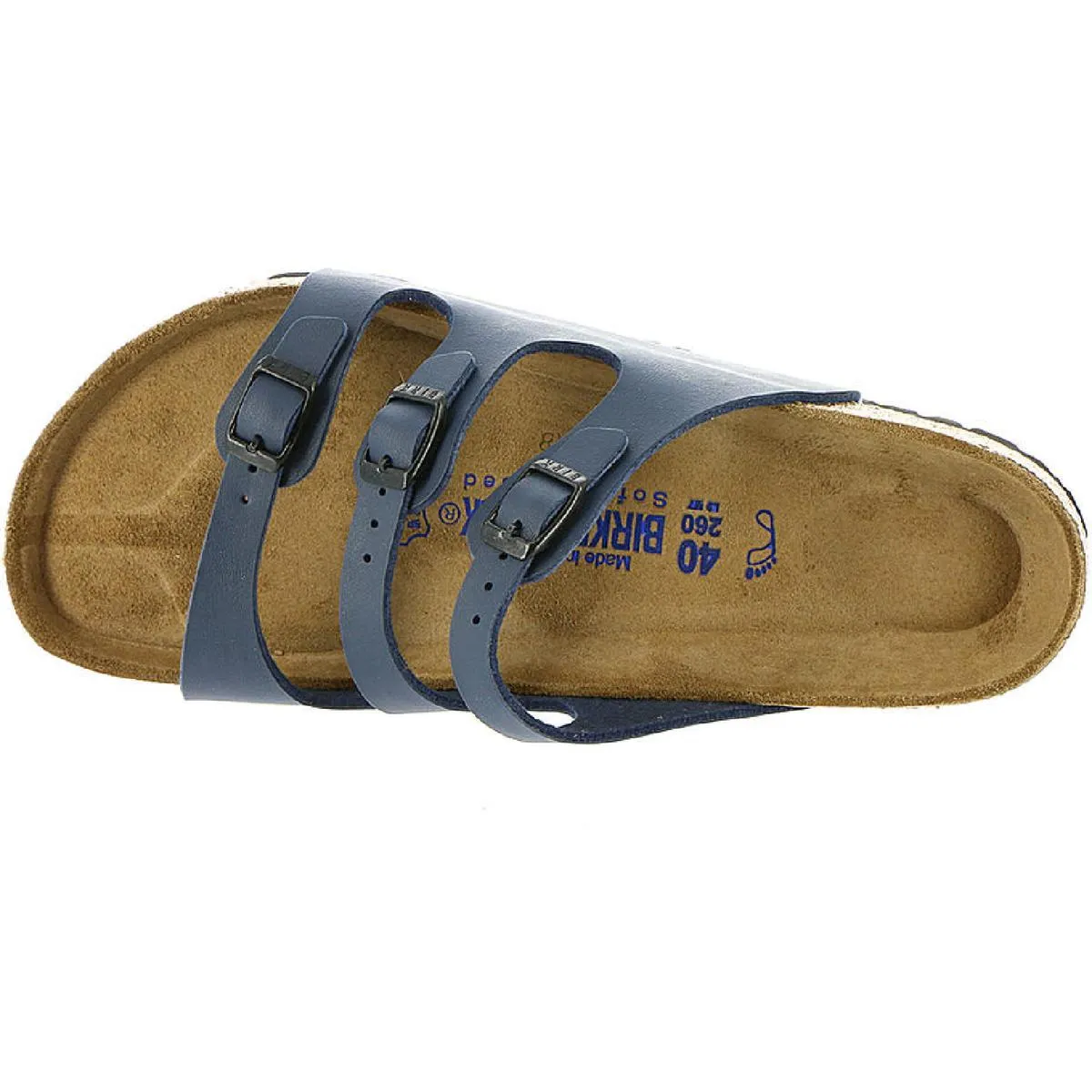Florida BS Damen Flache Slides Fußbett Sandalen