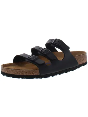Florida BS Damen Leder Schlupf-Sandalen mit Fußbett