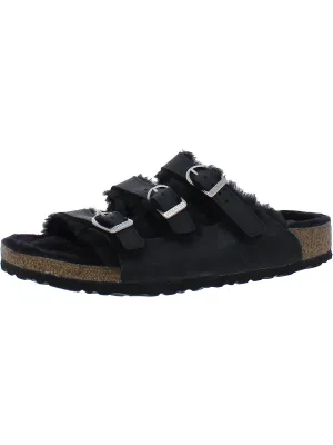 Florida Frische Schaffell Damen Schaffell Leder Schlupf Sandalen