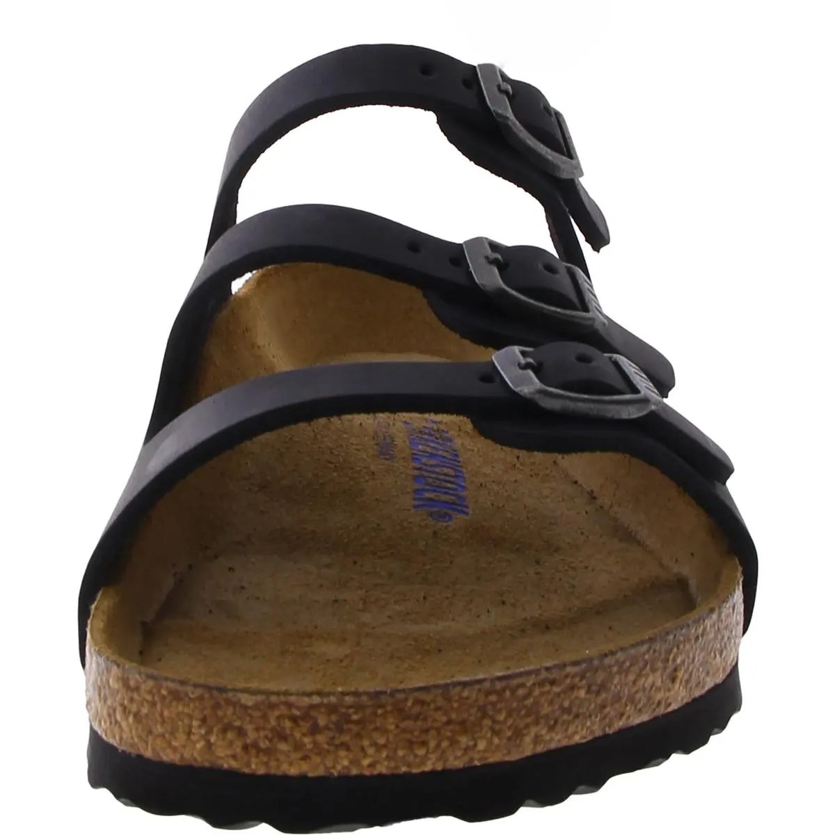 Florida Damen Leder Schlupf-Sandalen mit Fußbett