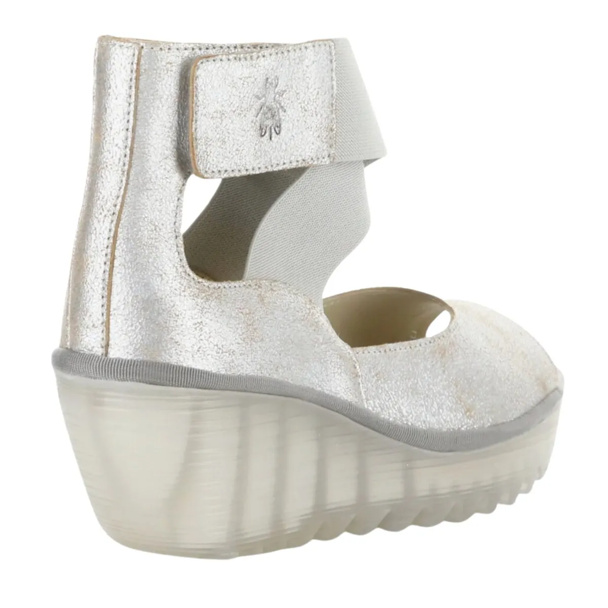 Fly London Damen Yefi Pearl Cool Metallik Leder